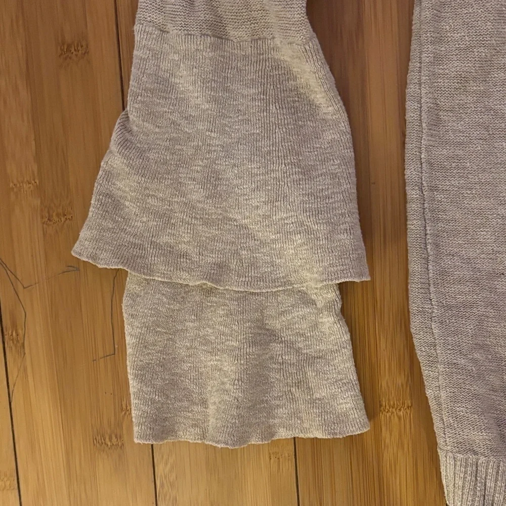 J. Crew Light Tan Flared Sleeve Long Cardigan